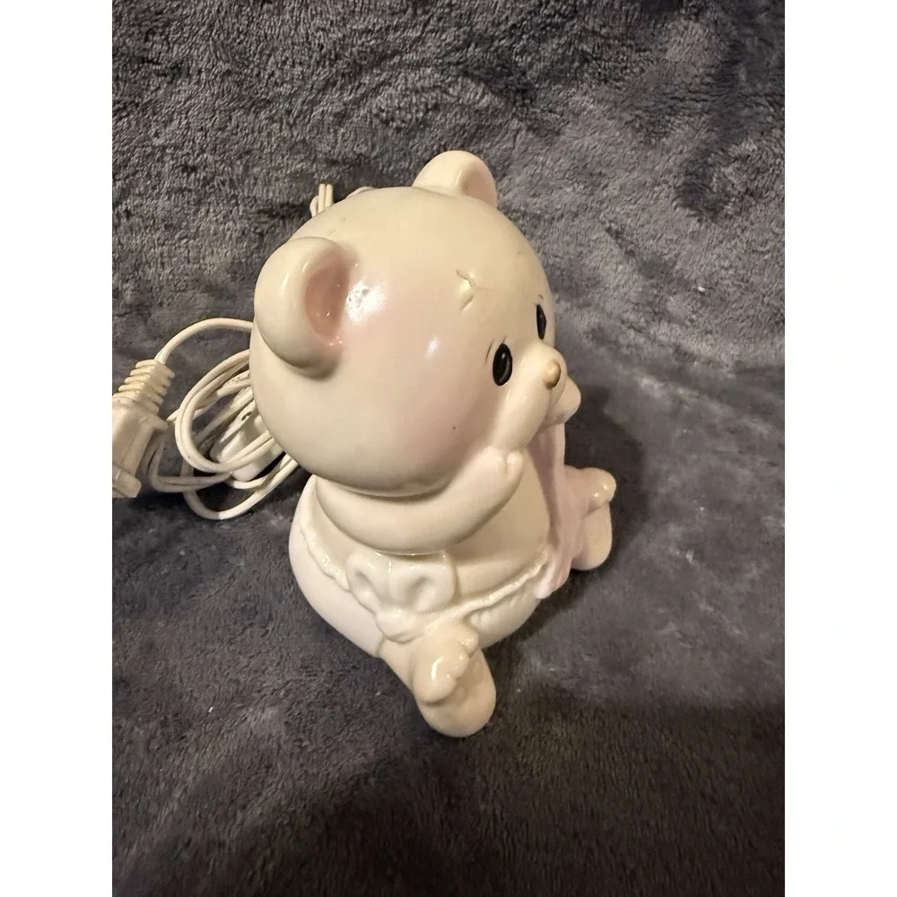 1985 Vintage Enesco Glass Bear Night Light Precious Moments Tested‎ And Works
